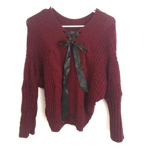 COZY FALL/WINTER SWEATER  RED WINE COLOR